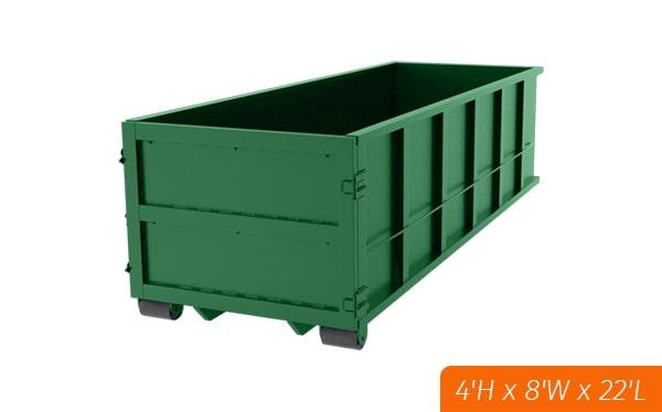 the cost of renting twenty yard dumpsters depends on the location and duration of the rental